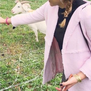 Beautiful light pink tweed blazer